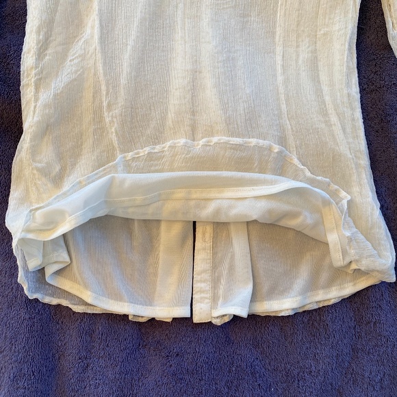 Zara Dressy 3/4 Sleeve Off White Blouse - Picture 9 of 9